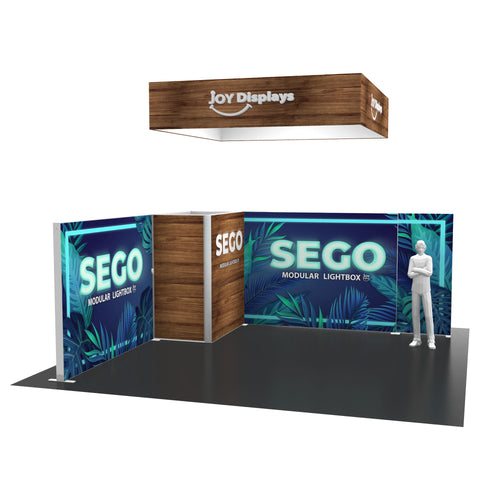 BACKLIT - 20X20 SEGO Backlit Exhibit with Storage Room - Configuration Q