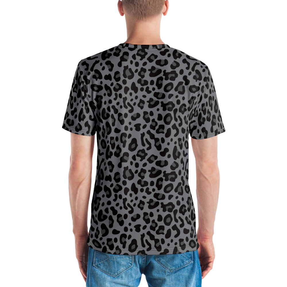 Grey Leopard Print Men's T-shirt – Design Express