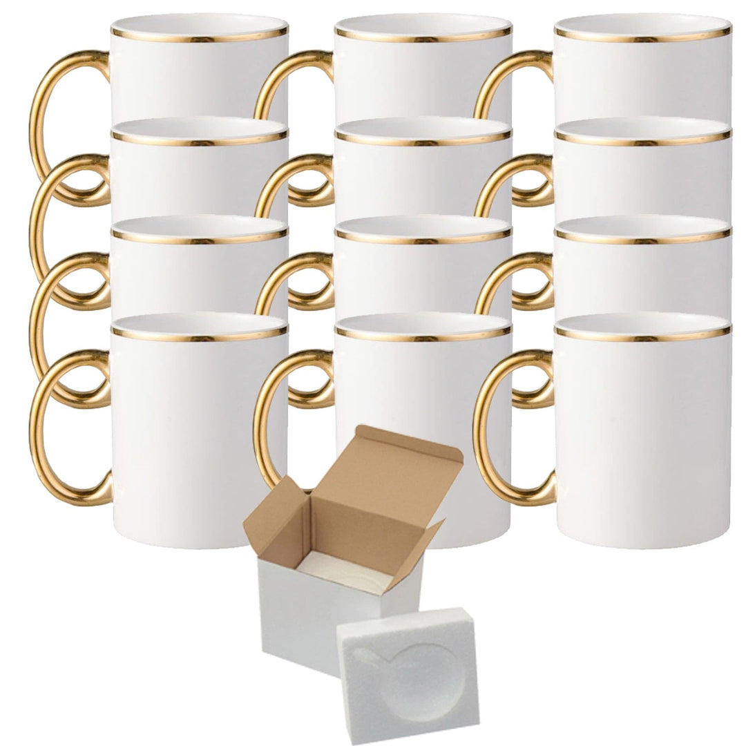 White Sublimation Ceramic Mugs 11oz Grade AAA 36pcs/Box – miamidigitalinc