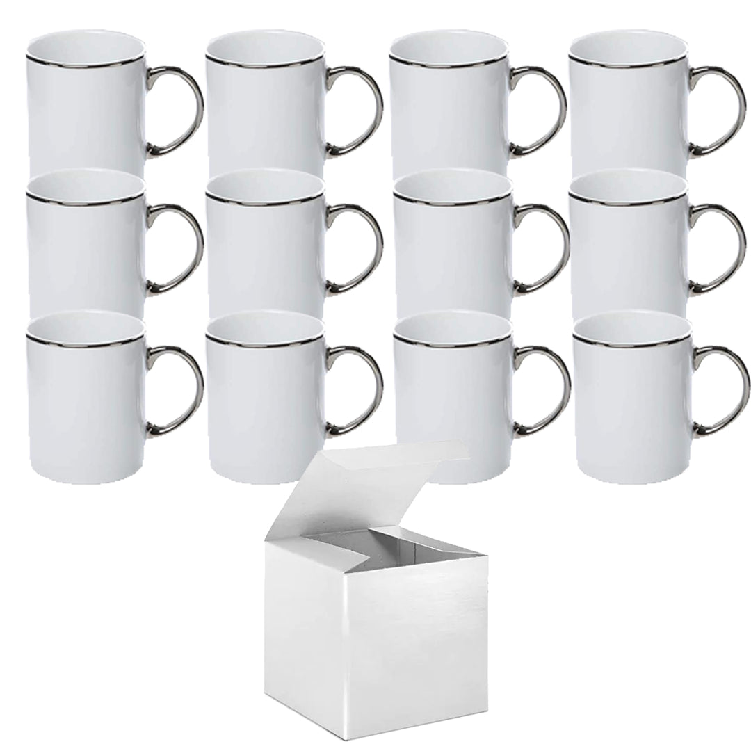 Premium Ceramic Sublimation Mugs - 11 oz. White Coffee Mugs for Custom  Printing - Includes White Mug Gift Boxes - Mugsie