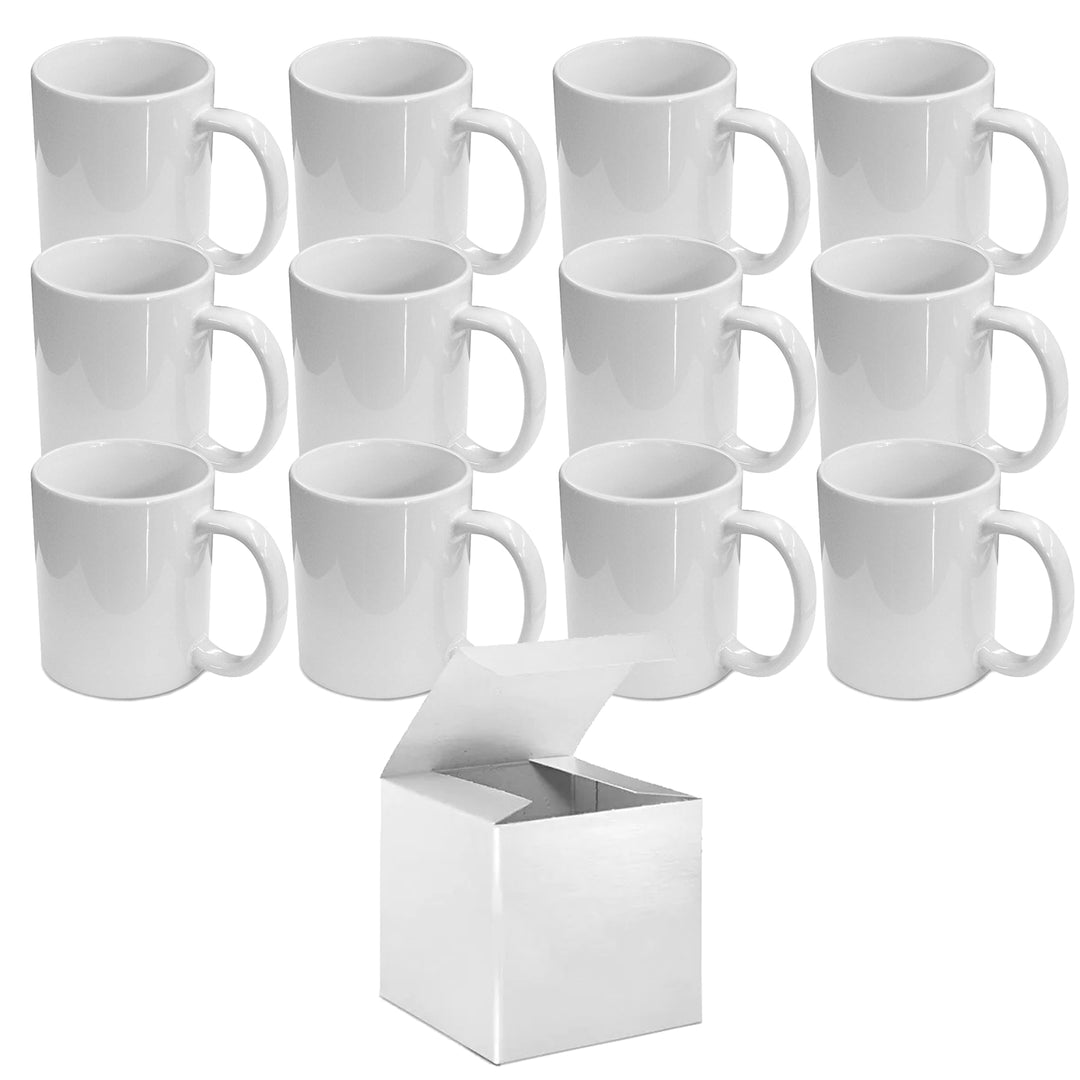 MUGSIE | Case of 12 11oz Sublimation Mugs With Gift Mug Box