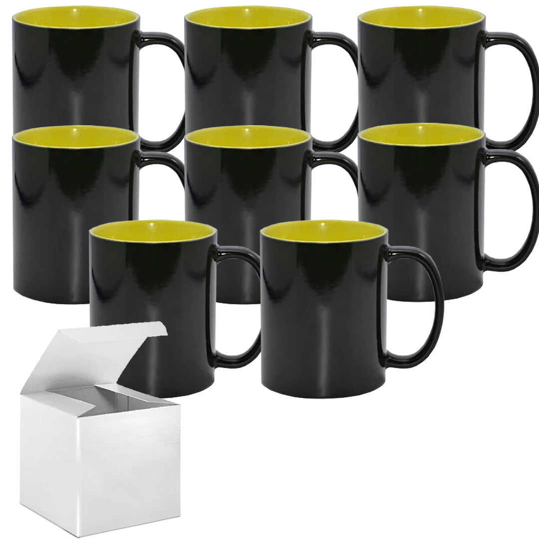 8 Pcs 15OZ El Grande Color Changing Sublimation Mugs With Foam Support  Boxes