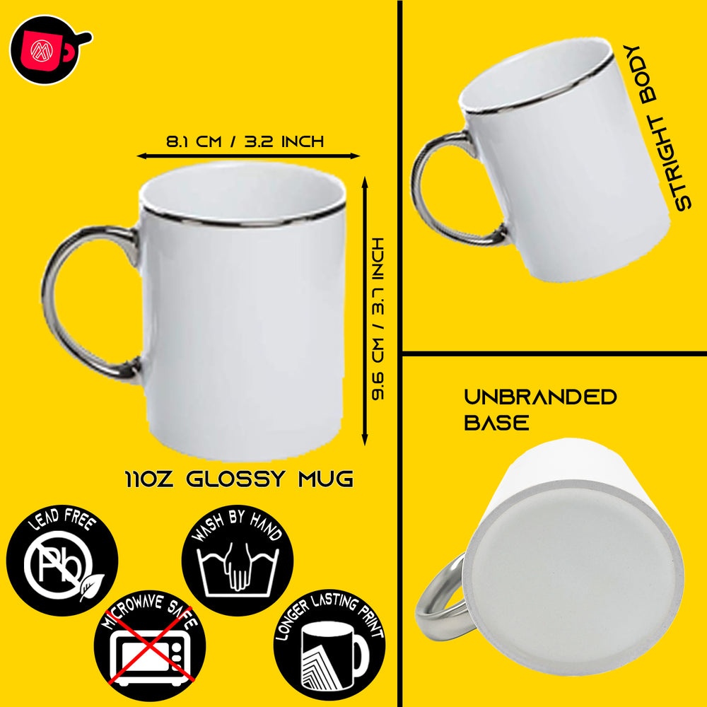 15oz Orca AAA Ceramic White Sublimation Mug Blanks - 12 Pack