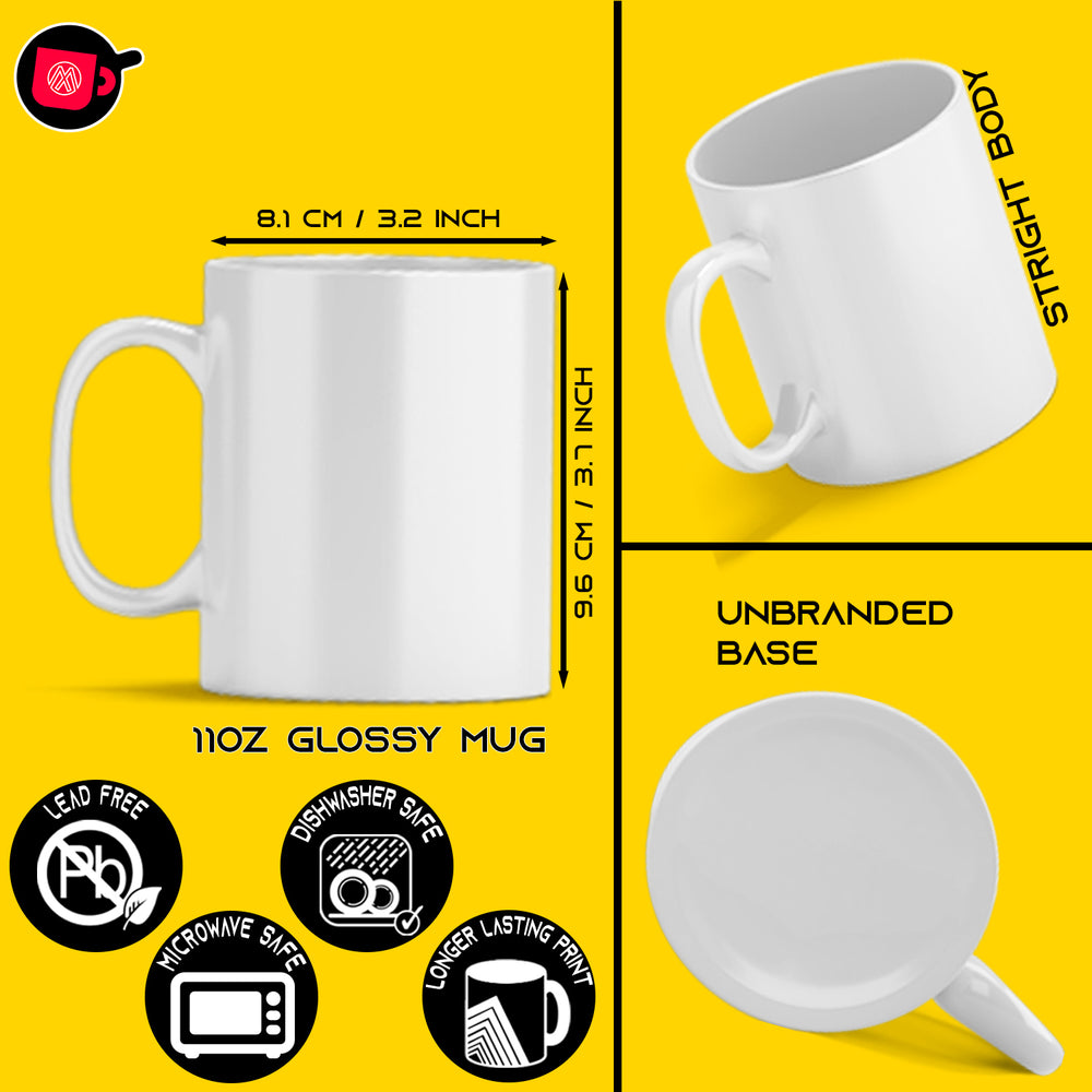 11oz ceramic white sublimation mug with white box –