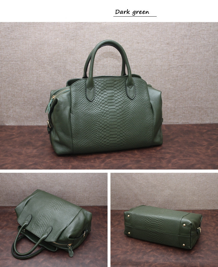 green boston satchel