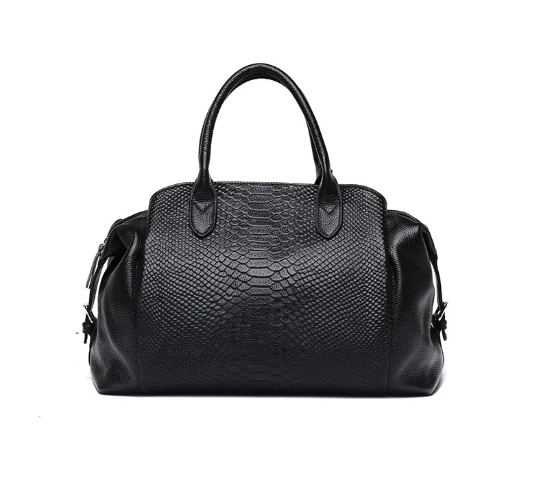 black serpentine satchel bag