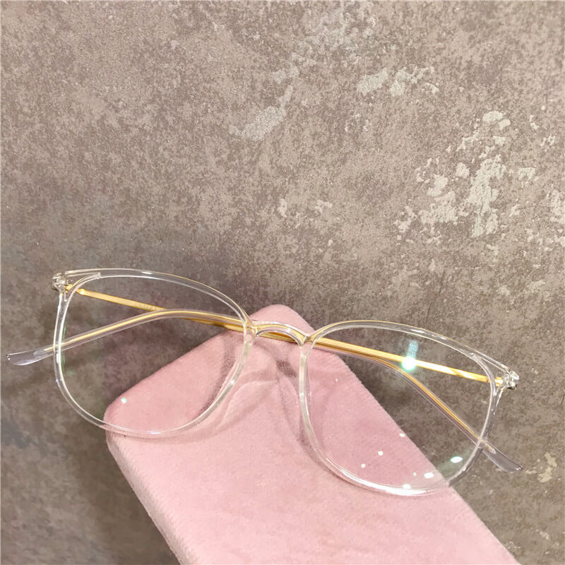 pure titanium eyeglasses frame 22158-transparent