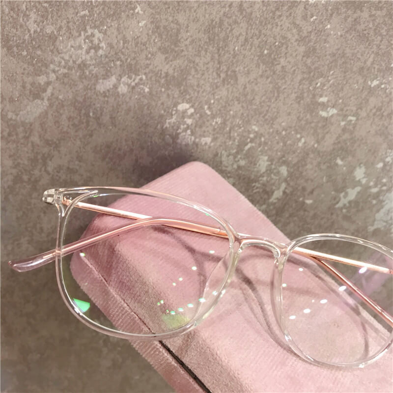 pure titanium eyeglasses frame 22158-transparent