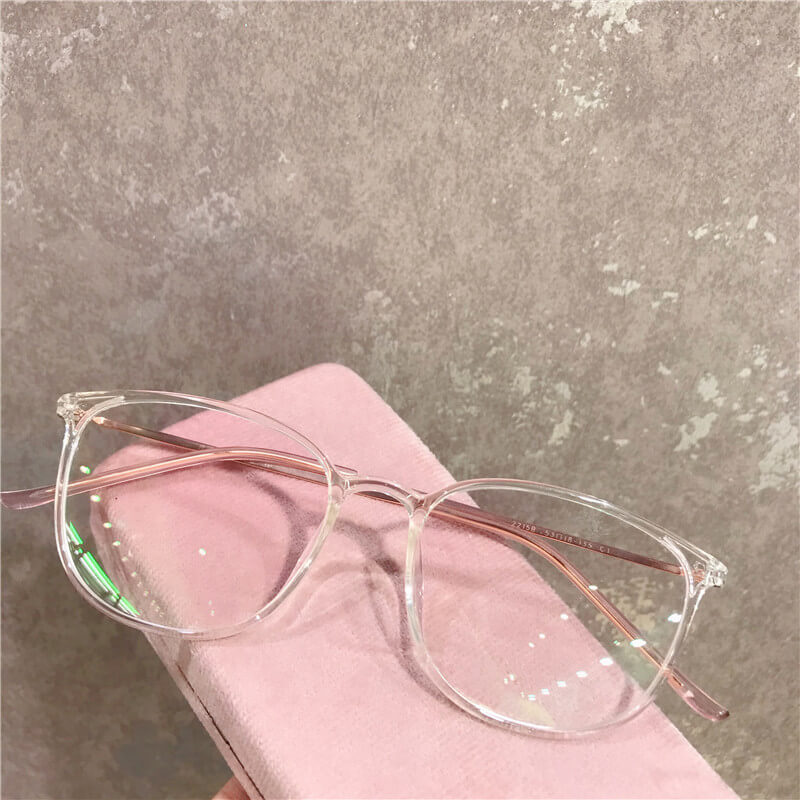 pure titanium eyeglasses frame 22158-transparent