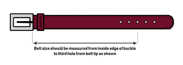 Austrich Leather Belt Size Guide