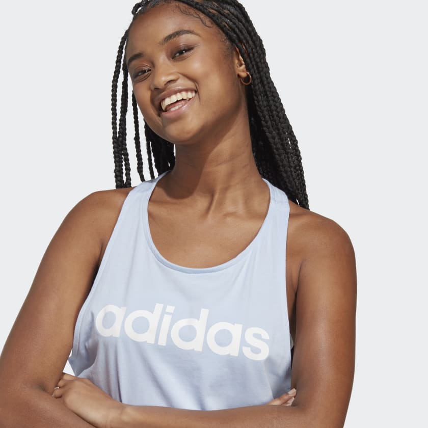 adidas Essentials Loose Logo Tank Top - Black, Women's Training