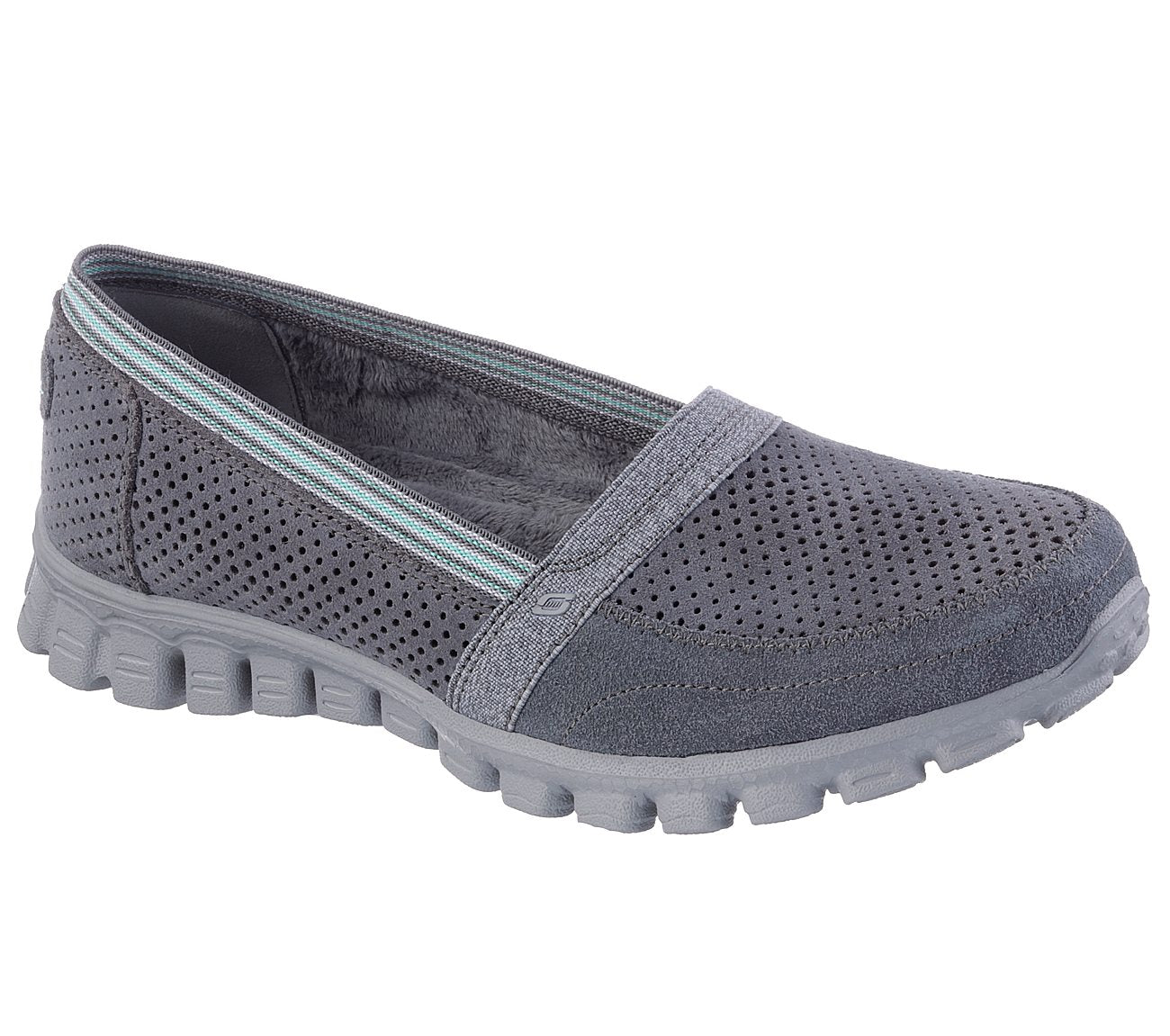 skechers grey flex 2 bankroll memory foam pumps