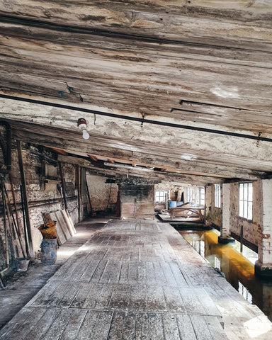 Photograph of lime pits at traditional tannery