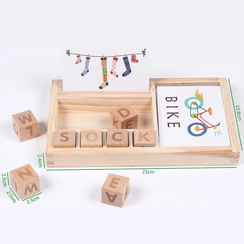 3 in 1 spell learning game wooden