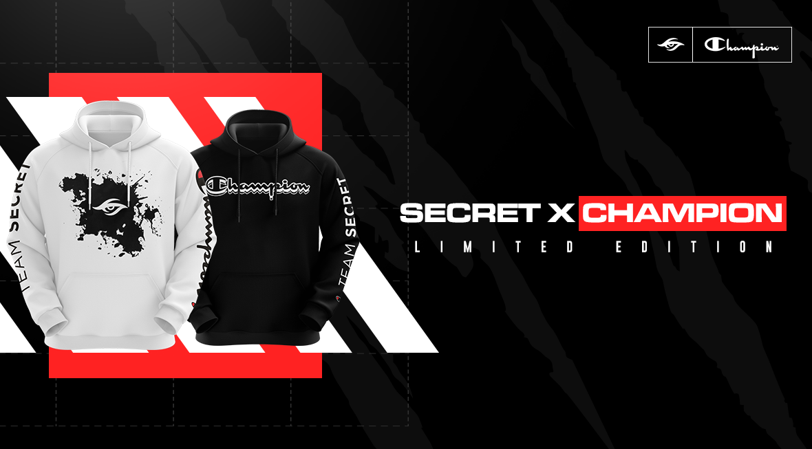 team secret x champion hoodie