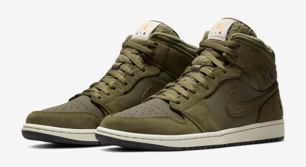 air jordan 1 mid premium olive