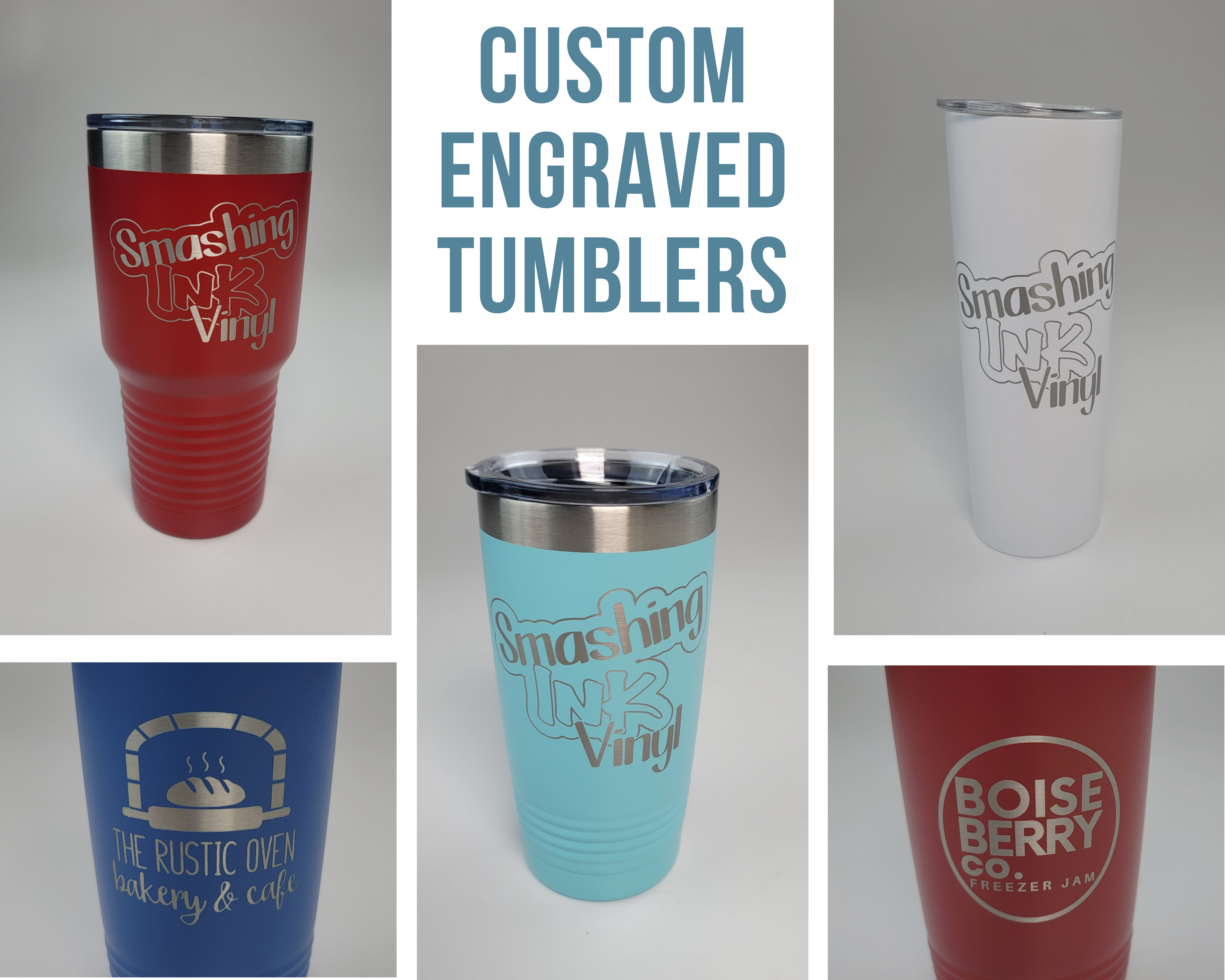 Custom - Engraved Tumblers (TAT 3-5 BUS DAYS) – Smashing Ink Vinyl