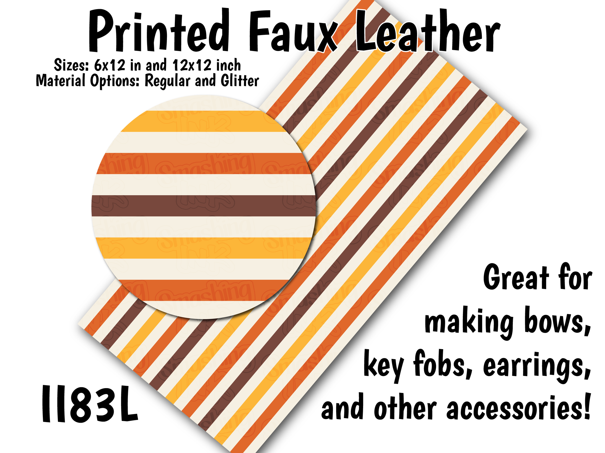 Fall Pattern - Faux Leather Sheet (SHIPS IN 3 BUS DAYS)