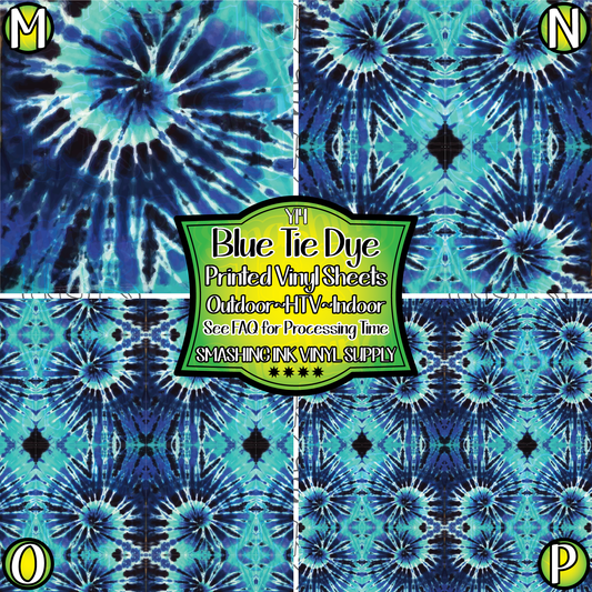 Tie Dye - Blue and Gold Printed Vinyl – Small Town Vinyl