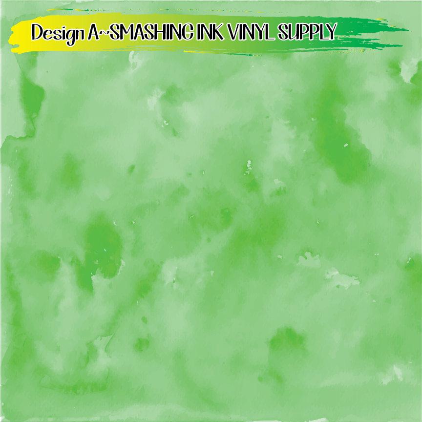 Green Watercolor - Pattern Vinyl | Faux Leather | Sublimation (TAT 3 B –  Smashing Ink Vinyl