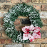 snow covered wreath
