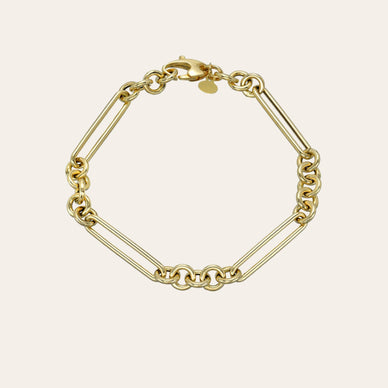 14k yellow gold elongated paper clip chain, now with a matching bracelet! Wear it by itself or layered with other Zoe Lev bracelets, perfect for day to night looks. 

Length: 7"
Links: Approx. 12mm(H) by 4mm(W)
Weight: 7" is approx. 3.25 grams
Ships in 6-9 business days
Rush order ships in 3-5 business days
Comes carefully packaged in a branded Zoe Lev jewelry box.

Fulfilled by our friends at Zoe Lev Jewelry 

*Please Note: 

This item is not eligible for returns 
This item cannot be shipped outside the U.S.
