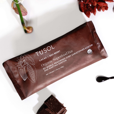 Support metabolism, energy and immunity with organic superfood protein bars designed by 3 Michelin Star Chef Christopher Kostow + Martina Kostow. 
  
Flavor Profile: Chocolate Sea Salt + Raspberry 
Benefits: Healthy Weight | Metabolism | Energy | Gut Health | Immunity 
Cleanest Ingredients: Organic | Dairy-Free | Gluten-Free  
(24 Pack) 
Fulfilled by our friends at TUSOL Wellness 
*Please Note: 

Rewards cannot be applied to this product
This item is not eligible for returns 
This item cannot be shipped outside the U.S.

  