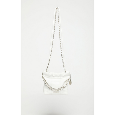Get ready to go out with The Cleo Mini Crossbody. This must have mini hobo features high gloss leather with box quilt and chic chain with interlaced leather detail with our logo medallion. It also can be worn on the shoulder, across the body or in the hand 
Front bottom logo in lacquered metal; Shoulder strap metal chain interlaced with leather, with solid crossbody tube strap; Open top with magnetic closure; Interior slip pocket and credit card slots with debossed logo; Fully lined; Comes with dust bag 
Hardware metal in Flash Gold 
Width 7" X Height 7 1/2" X Depth 2 3/8" 
Quilted Gloss Leather 
Shell: 100% Leather | Lining: 100% Cotton 
Professional Clean Only 
Fulfilled by our friends at Walter Baker 

*Please Note: 

Rewards cannot be applied to this product
This item is not eligible for returns 
This item cannot be shipped outside the U.S.

