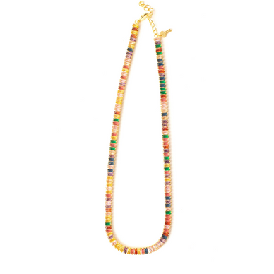 Deck your décolletage out this season with our show stopping Eternity Gem Tennis Necklace in Multi. Layer with an SS choker for a well-styled stack or let it shine solo.  
Swarovski Multi Color gems surround your neck 14k Gold plating over Brass. Both versions are adjustable for a choker or necklace look. 
14" Adjustable + 2" 
16" Adjustable + 2" 
Fulfilled by our friends at Short Suite 

*Please Note: 

This item is not eligible for returns 
This item cannot be shipped outside the U.S.
