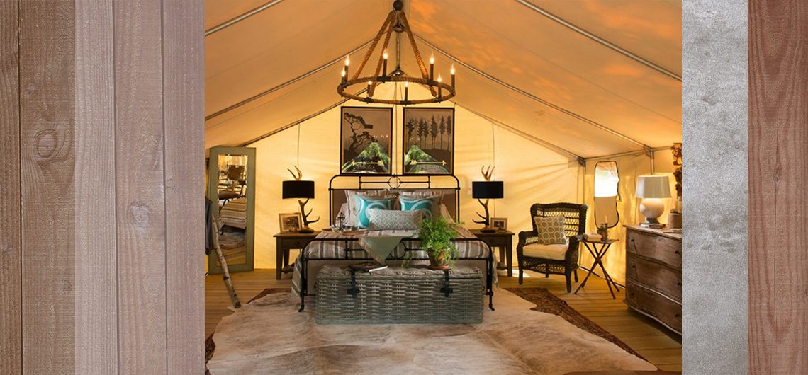 Glamping tent in Kennebunkport, Maine