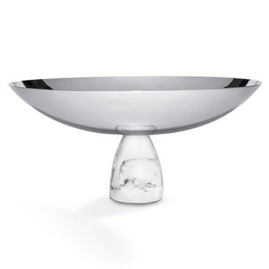 The Coluna Marble Fruit Bowl lives on the edge of bold modernity and artisan craft. Made from premium Italian Carrara marble and precision-machined silver metal, it is just the right size for displaying fruit (monochromatic only, please!), and chocolates. 

Italian Carrara Marble Nickel-Plated Steel
Imported
Each bowl is unique in color, shape and pattern
Wipe clean with damp soft cloth.
12” x 12” x 5.5” / 30cm x 30cm x 14cm

[Expand Section] 
[title]Healing Properties|Read Less[title] 
Our Marble fruit bowl is crafted from Carrara Marble, a stone thought to encourage flexibility during difficult moments, and to help with positive focus. The goal: serenity at home. 
Fulfilled by our friends at ANNA NEW YORK 
*Please Note: 

Rewards cannot be applied to this product
This item is not eligible for returns 
This item cannot be shipped outside the U.S.
