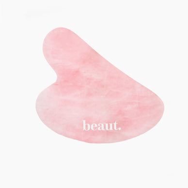 What: Sculpt is a 100% rose quartz gua sha stone sourced from South Africa. 
Unfamiliar with gua sha or need a refresher? We got you: Gua sha is essentially a workout class for your face, minus the burn-just peaceful, relaxing massage. Gua sha is a facial massage method dating back to the Paleolithic age (no fads here babe). Backed by practitioners worldwide, the benefits of gua sha are nearly never ending. 
Our fav benefits of gua sha are the snatched look of the face post-treatment, the immediate relief of tension in the face + neck, minimized wrinkles + fine lines, reduced puffiness + inflammation. Think of sculpt as your at home massage, facial, spa, and workout class (but for your face and neck).  
Fulfilled by our friends at beaut.beautyco. 

*Please Note: 

This item is not eligible for returns 
This item cannot be shipped outside the U.S.
