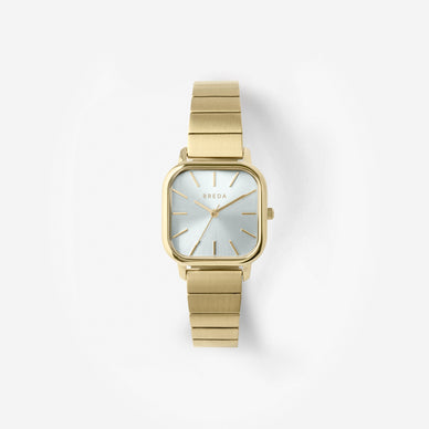 A modern approach to a distinctive and classic style. The Esther carries a bold 26mm square case, sun-ray mist blue brushed dial and fastens with a gold-plated stainless steel bracelet. A style that transcends occasion or trend, created with timeless design in mind. 
Fulfilled by our friends at BREDA 
*This product cannot be shipped outside of the U.S. 

Please Note: Rewards cannot be applied to this product 