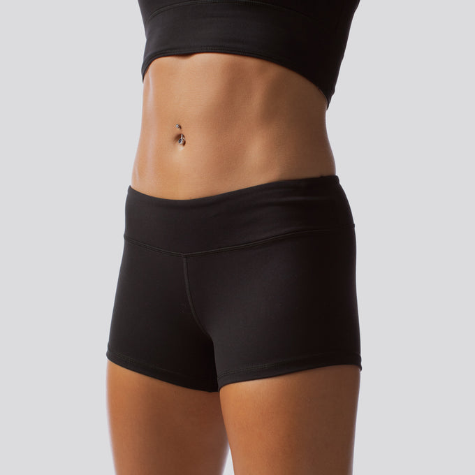 Women's Black Athletic Booty Shorts for 