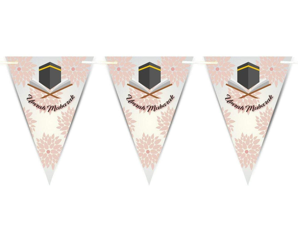 Umrah Mubarak Wall decoration bunting banner in shape cutouts, PartyAccessories.pk