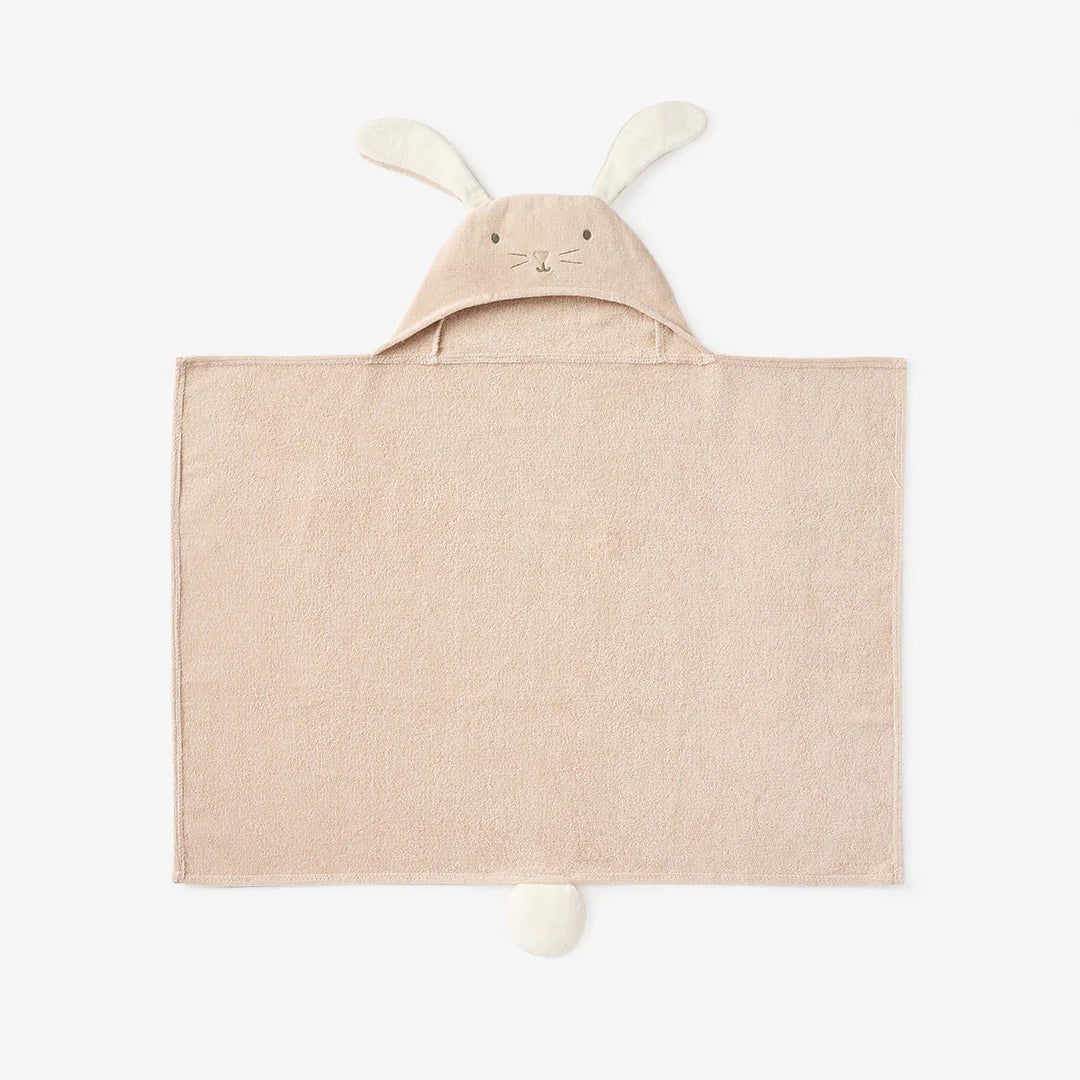 Taupe Bunny Hooded Baby Bath Wrap thumbnail