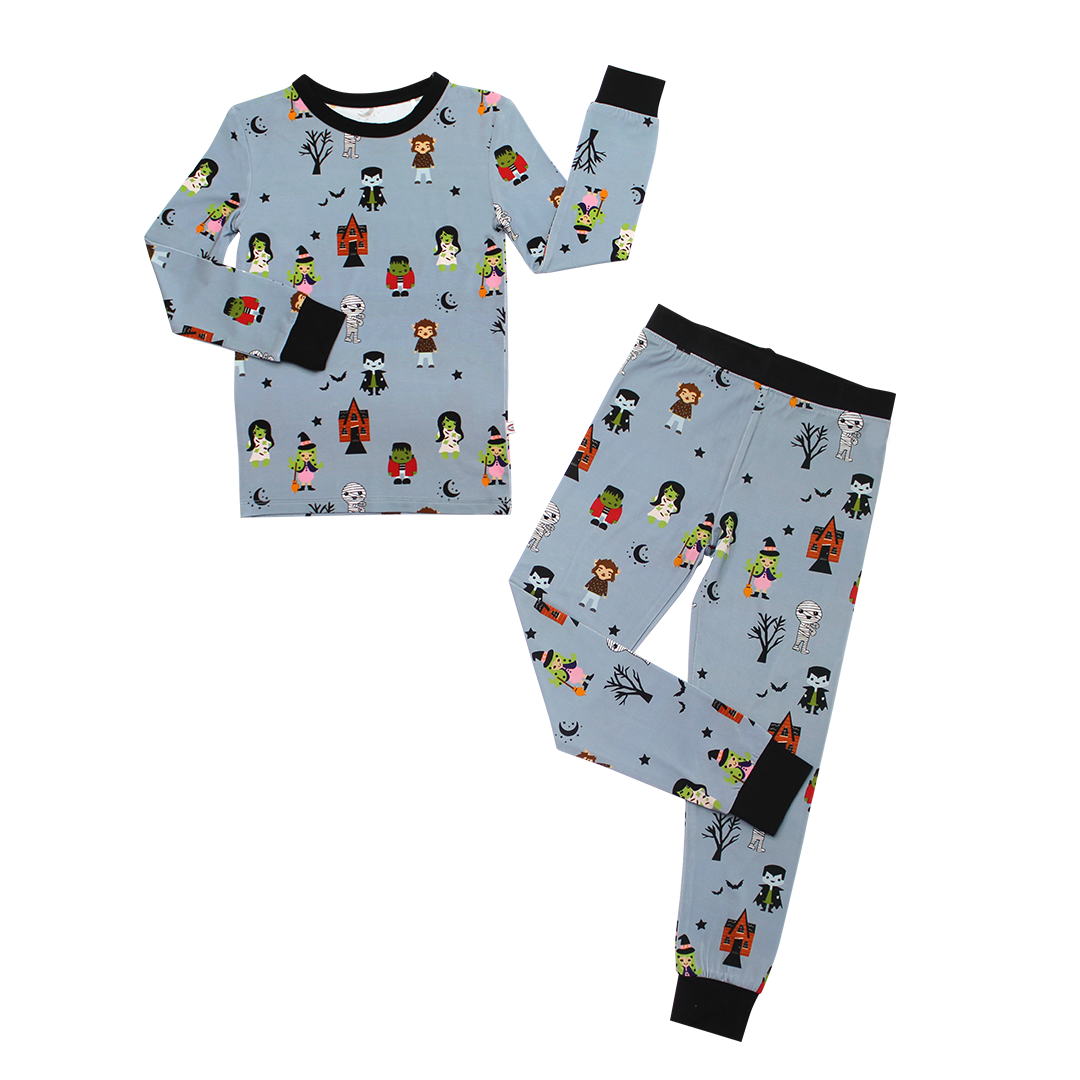 FINAL SALE* Monster Party Halloween Kids Bamboo Pajama Set