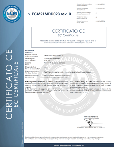 Certificate by TÜV-SÜD