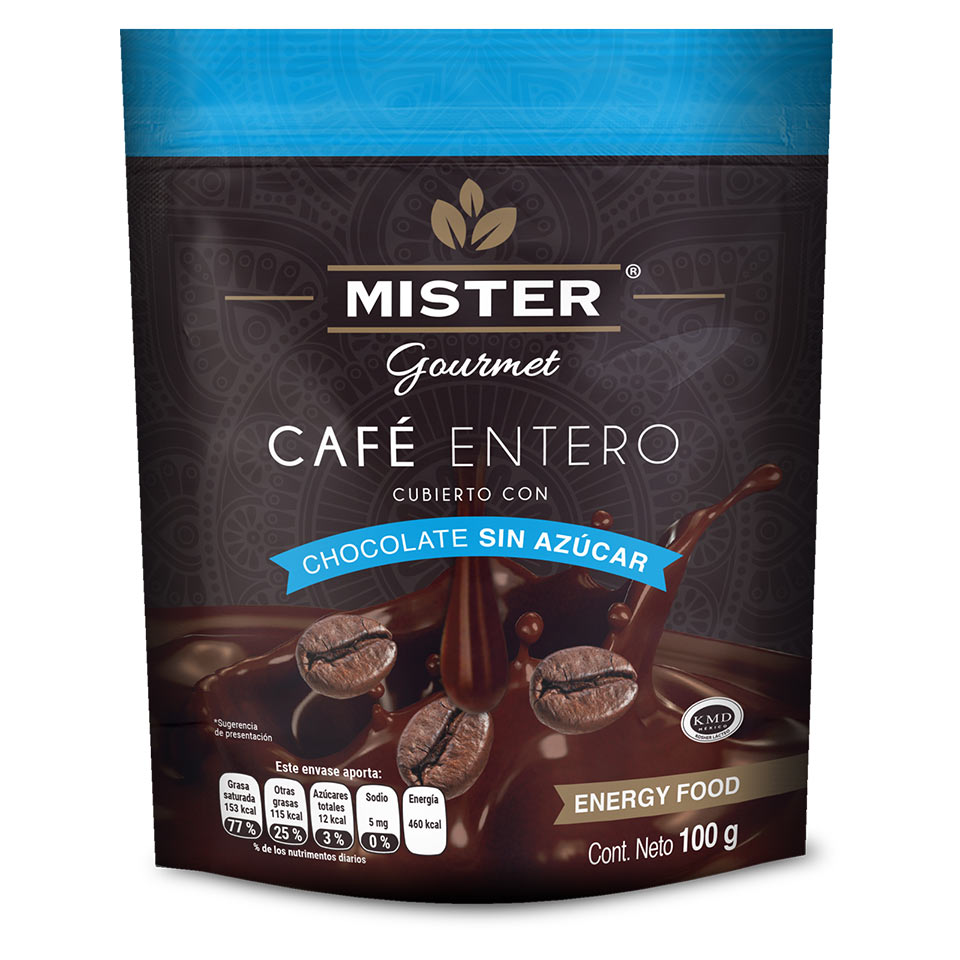 Café Entero con Chocolate sin Azúcar Mister Alimentos