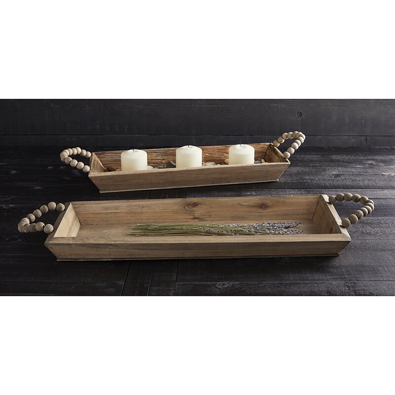 Wooden Tray Small: Set Of 2