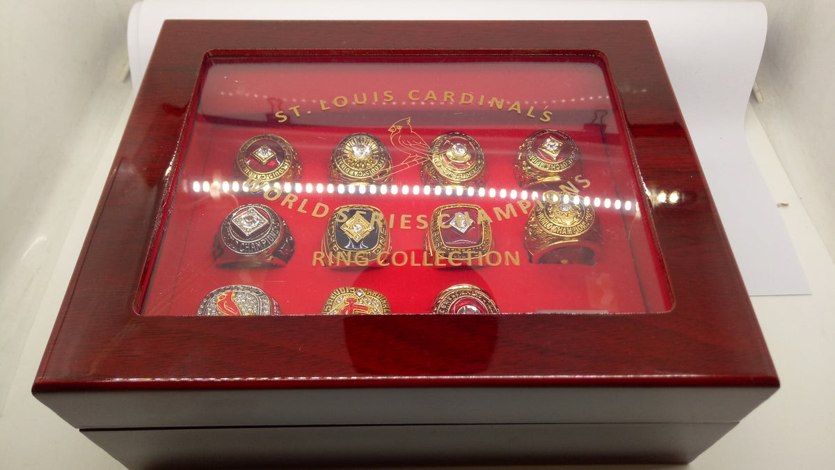St. Louis Cardinals Replica World Series Rings Set With Display Box – 0