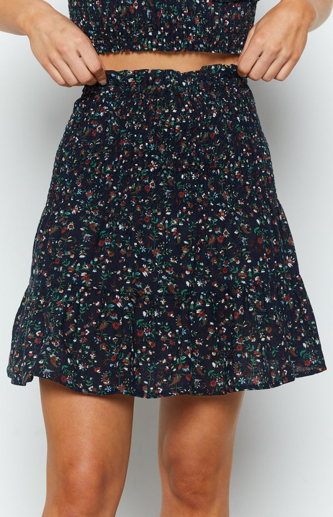 Alison Skirt Navy Print – Beginning Boutique US