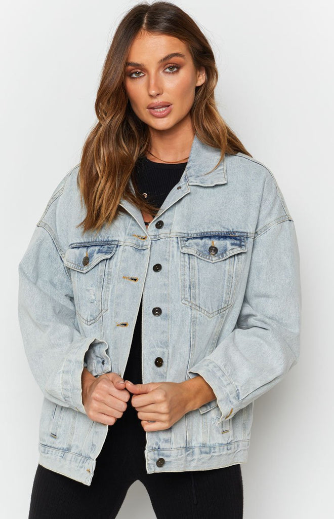 Felons Denim Jacket Blue – Beginning Boutique US