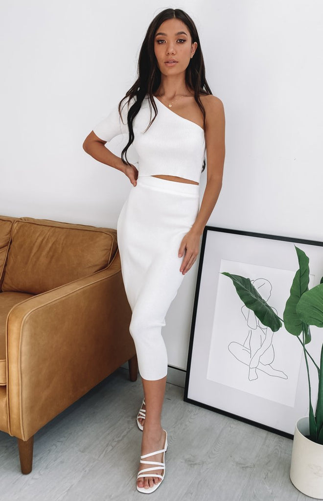 Leon Ribbed Two Piece Set White – Beginning Boutique US