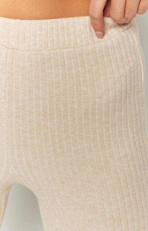 Serene Knit Pants Beige – Beginning Boutique US