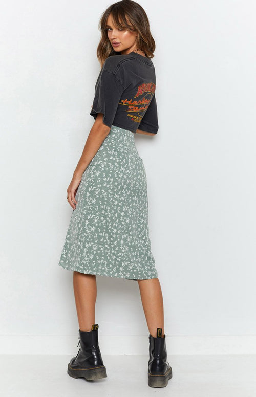 Simi Midi Skirt Floral – Beginning Boutique US