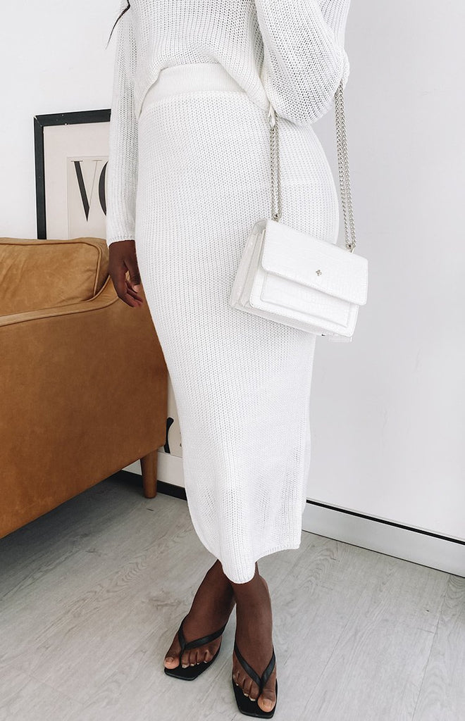 Romeo Midi Skirt White – Beginning Boutique US