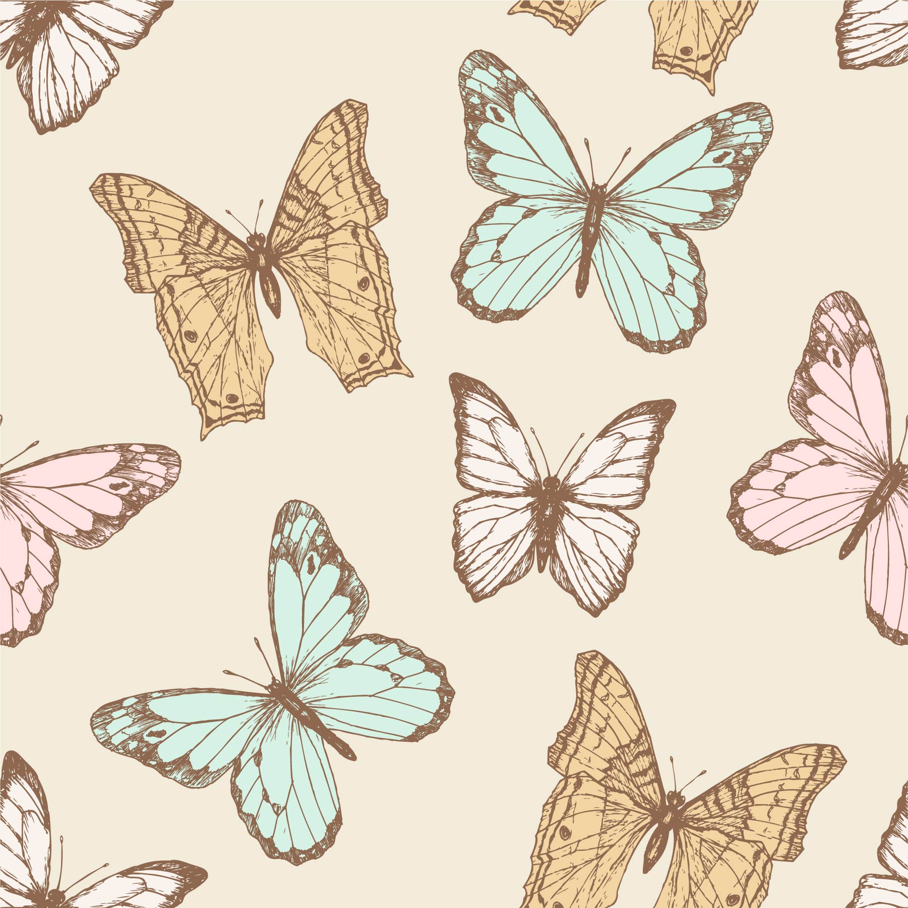 Pastel Butterflies