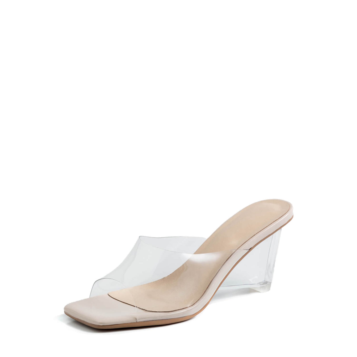 clear wedge heels wide width