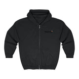 Toneplus Unisex Zip Up Hoodie Black Embroidered Logo